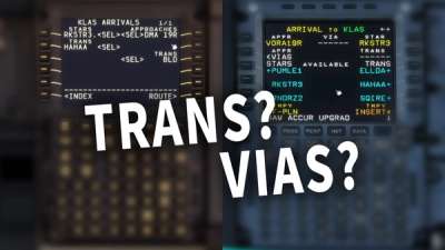 进场进近的  TRANS  和  VIA  都是啥? 该怎么输入?