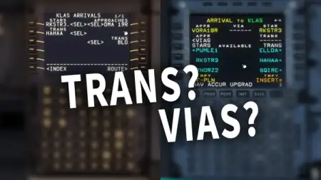 进场进近的 TRANS 和 VIA 都是啥? 该怎么输入?